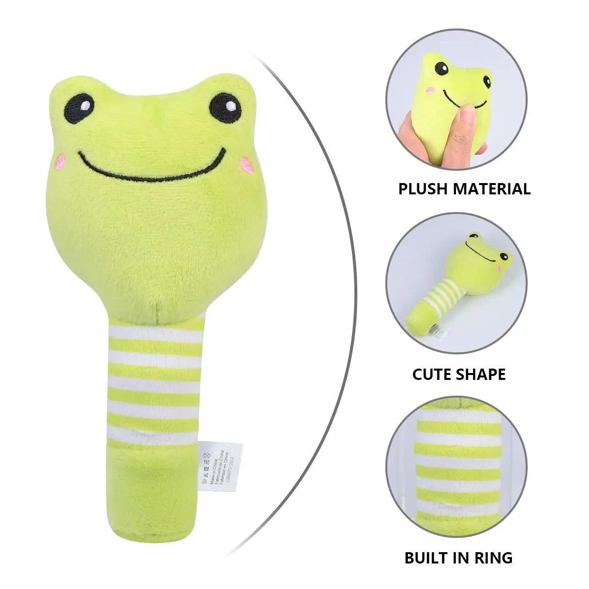 شكل حيوان حشرجة الموت الطفل الرضيع استرضاء سرير الطفل معلقة ألعوبة تعليمية لينة عصا صار