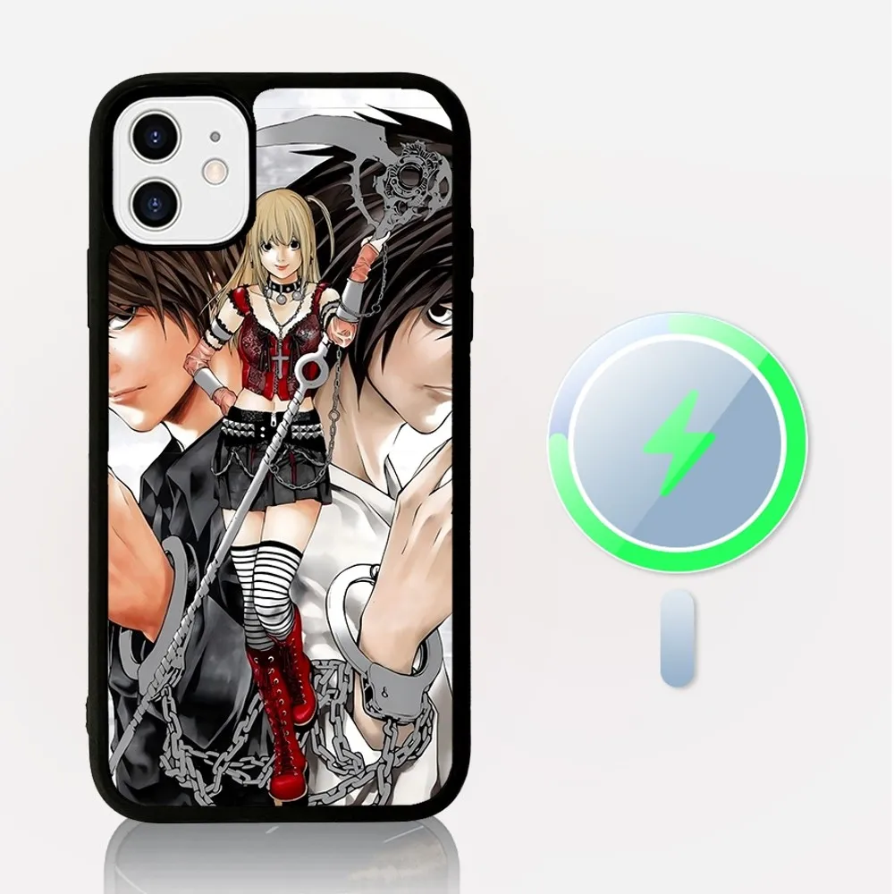 Etui magnetyczne na telefon Hot Anime D-Death N-Note do iPhone'a 16 14 13 12 11 15 Pro Max Plus do Magsafe Wireless Charge Cov