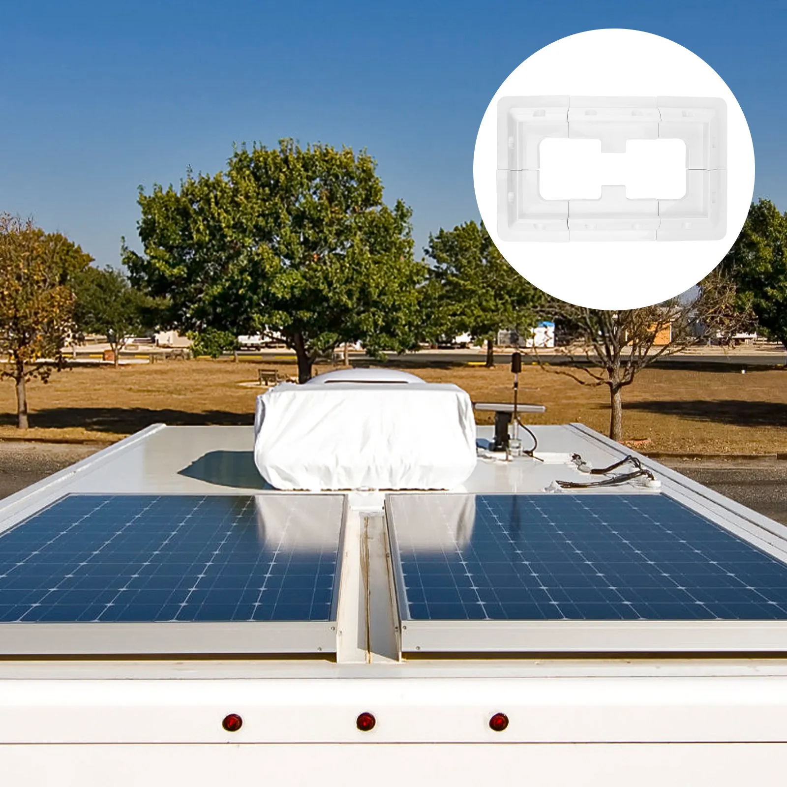 Solar Panel Mounting Brackets 1 Set White ABS UV Water Resistant Roof Boat RV Lightweight Support Racks