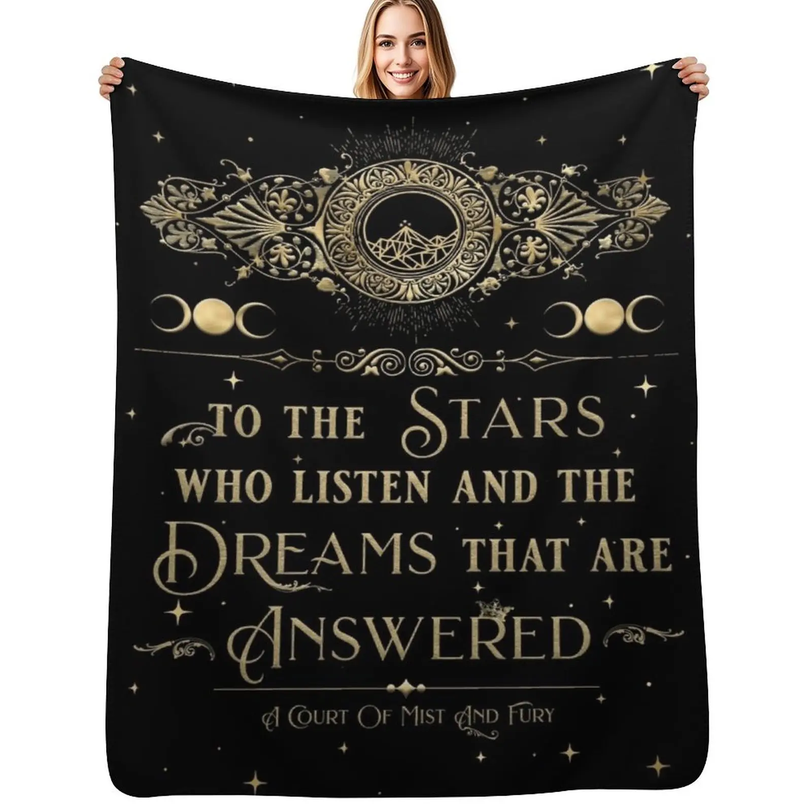 

To The Stars Who Listen and the Dreams That Are Answered Throw Blanket Soft Big Decorative Throw Tourist Soft Blankets