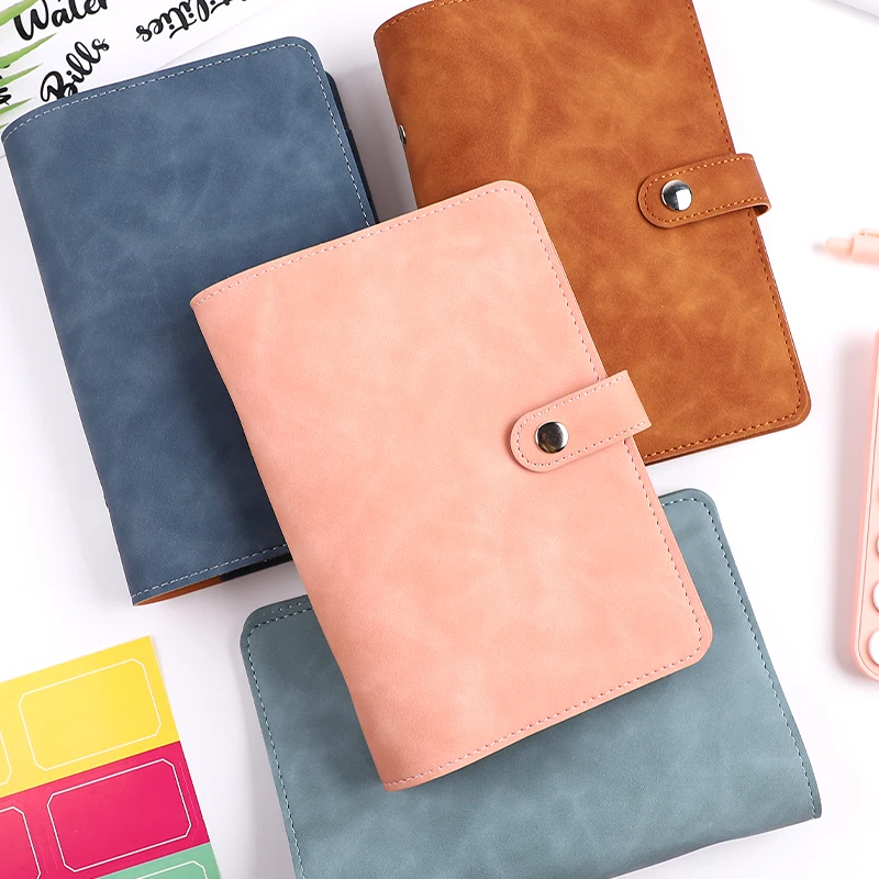 A6 A5 Colorful PU Leather Notebook Budget Binder Planner With Cash Envelopes Or Pockets Or Only Cover