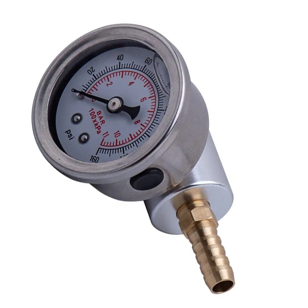 For Fuel Injection Tuning Fuel Pressure Gauge Adaptor Kit Metal oil Filled Case 1 Error Margin Direct Mount Design