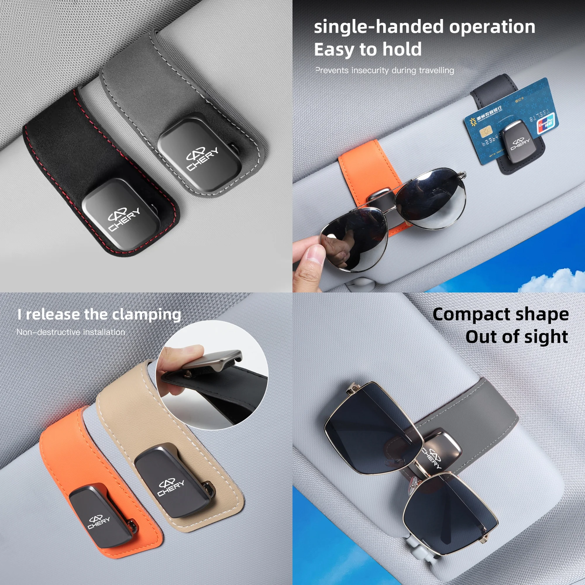 1 piece Chery special car glasses clip Tiggo 7 Tiggo 8 Pro Tiggo 9 Omoda5 Omoda C5 Jaecoo J7 sun visor storage accessory