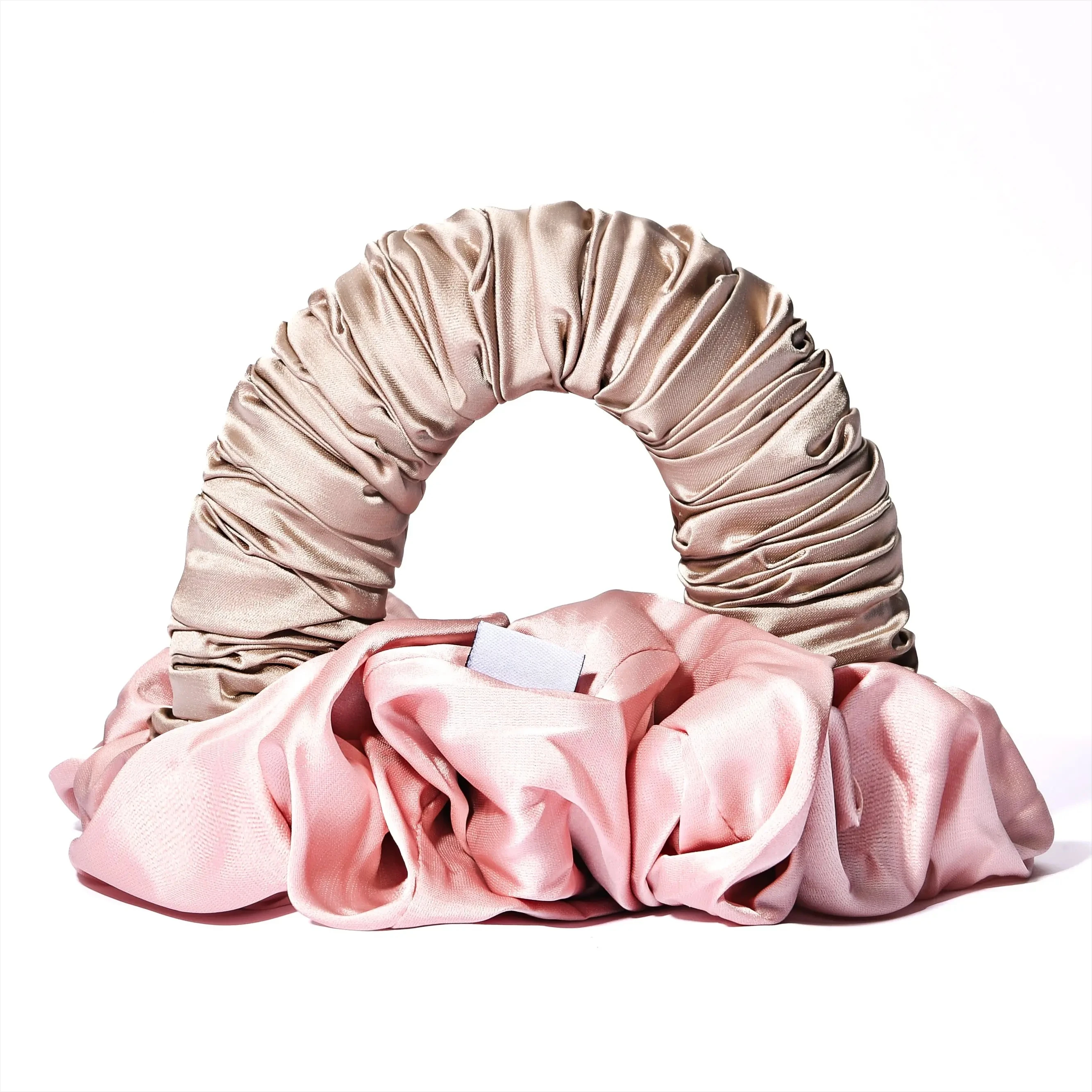 Luxury Satin Scrunchie & Bun Maker for Women, Elastic Night‑Time Hair Tie, Overnight Blowout Protection, Frizz & Bedhead Reducer, Fashion Hair Accessory