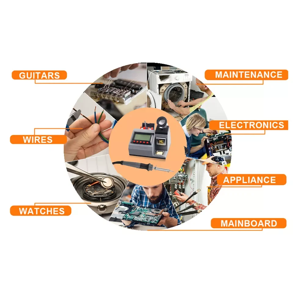 Imagem -03 - Frogbro-estação de Solda Elétrica com Display Lcd Sucção de Temperatura Ajustável Tin Gun Desoldering Rework Welding Tool 60w