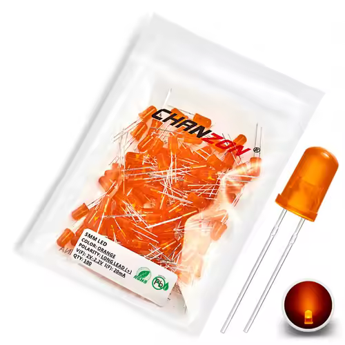 Diffused 5mm Led Diode Kit White Red Green Blue Yellow Orange 2V 3V Bulb Light Emitting Assortment Set Diy Arduino Pcb Circuit - Image 6