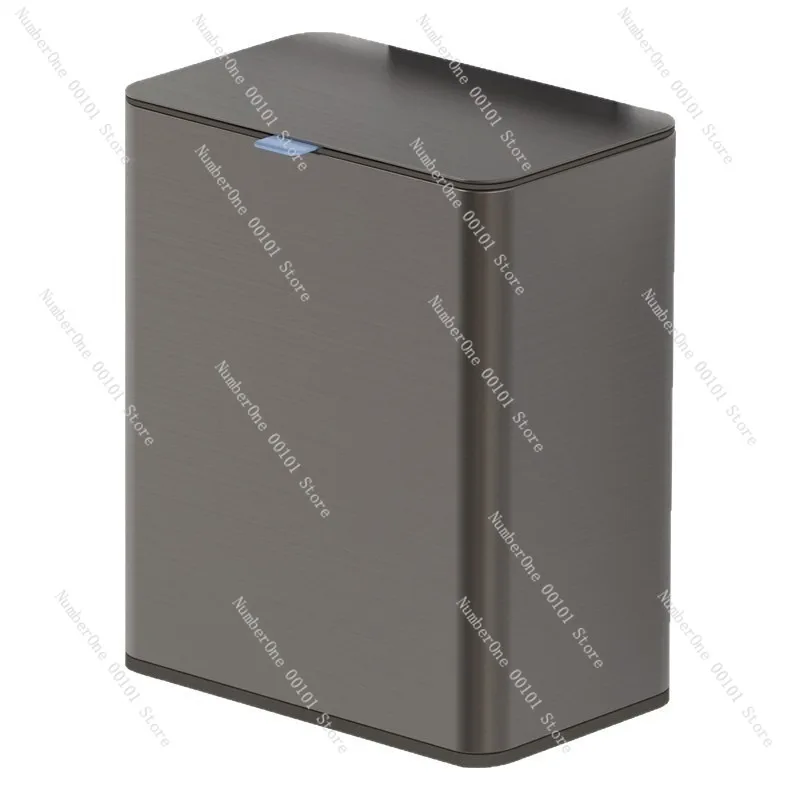 Wall Mounted Stainless Steel Kitchen Trash Can with Lid Household Cabinet Door Hanging Garbage Bin No Bending Countertop Storage