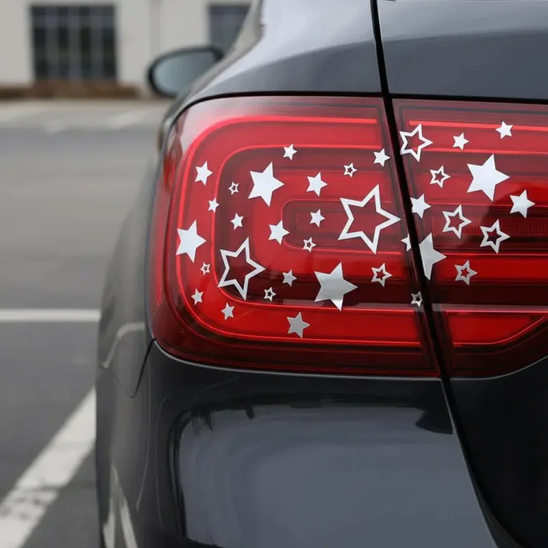 

Holographic Star Car Stickers For Light Headlight Decoration Girly Stickers Exterior Accessories Waterproof Vinyl Decal