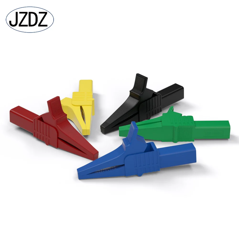 JZDZ 2PCS 32A 1000V Crocodile Alligator Folders Safety Test Clips For 4MM Shrouded Banana Plug J.60039