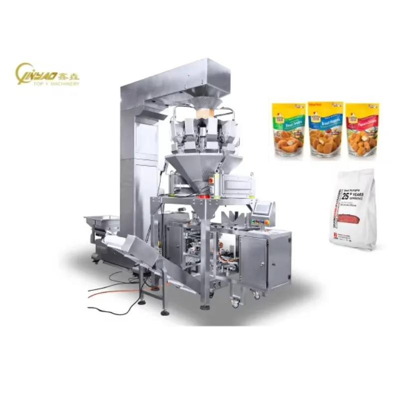 Automatic Plastic Pouch Packaging Machine for Frozen Food and Chicken PLC and Motor Core Components