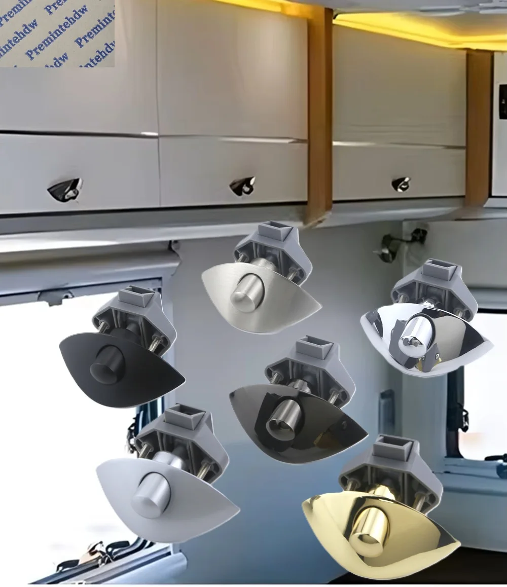 

Комплект из 4 цинковых кнопочных замков-защелок для шкафов RV с ручкой-стаканом для яхт, лодок, автодомов, караванов, цвета: оружейный черный, золотой, хром