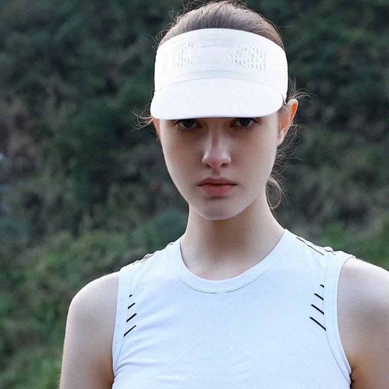 

77HC Soft Strap Outdoor Sports Running Hat Sun Protections Visors Band Elastic