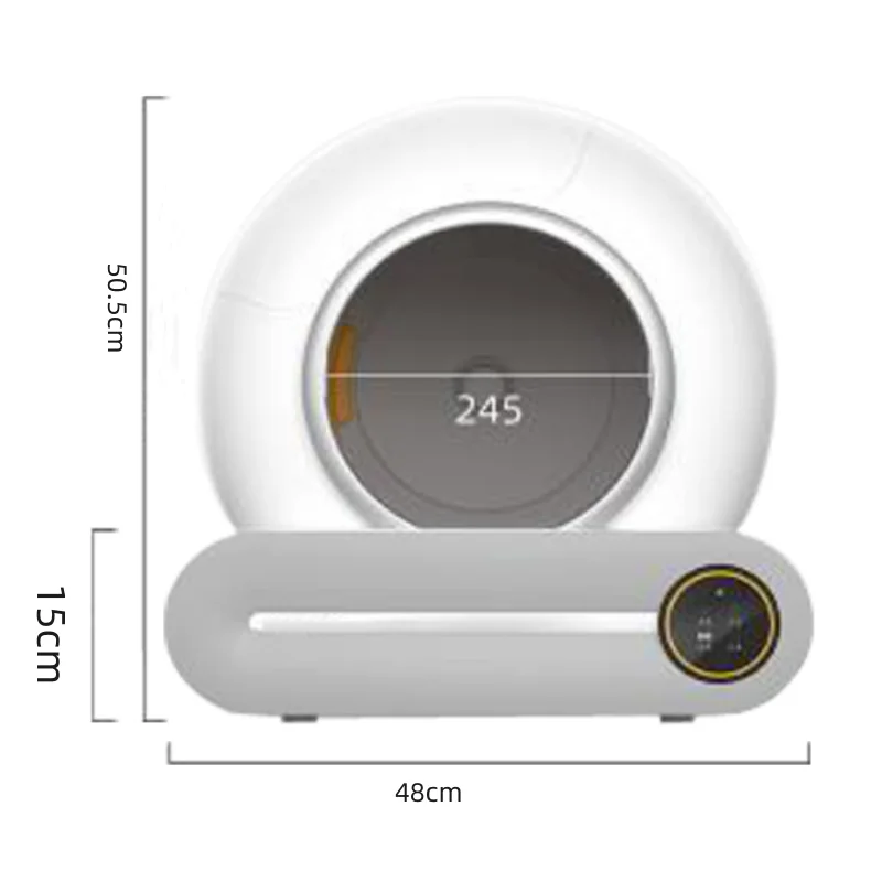 Imagem -04 - Auto-limpeza Grande Caixa de Lixo para Gatos Vaso Sanitário Automático para Gatos Suprimentos Inteligentes para Animais Controle do Aplicativo Tuya Versão em Inglês Lmzoe 65l