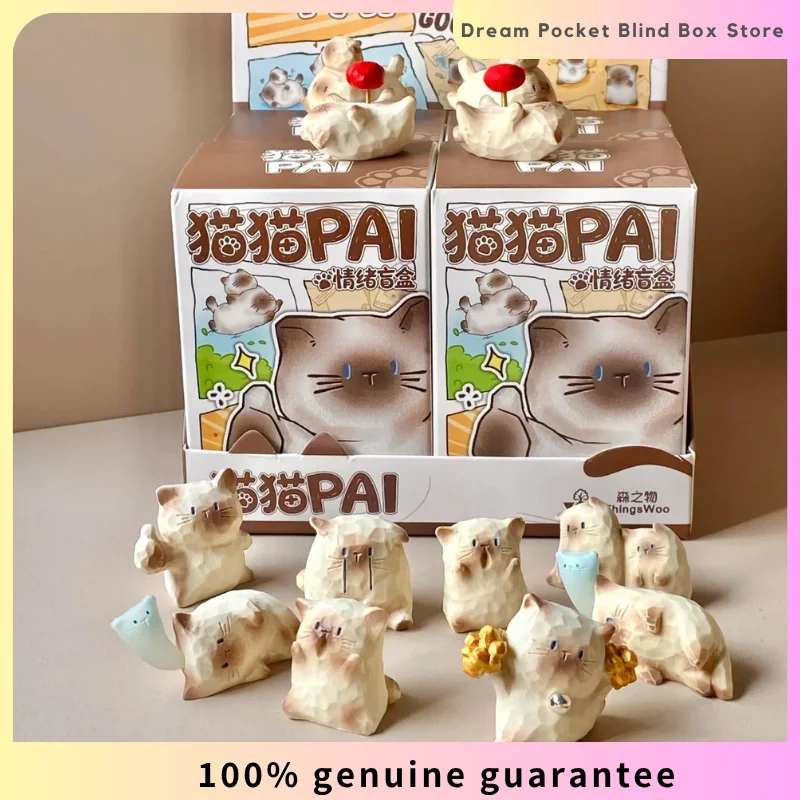 

Cat PAI Emotions Blind Box Kawaii Cat Doll Desktop Ornament Car Decoration Mystery Box Anime Figure Toy Surprise Collection Gift