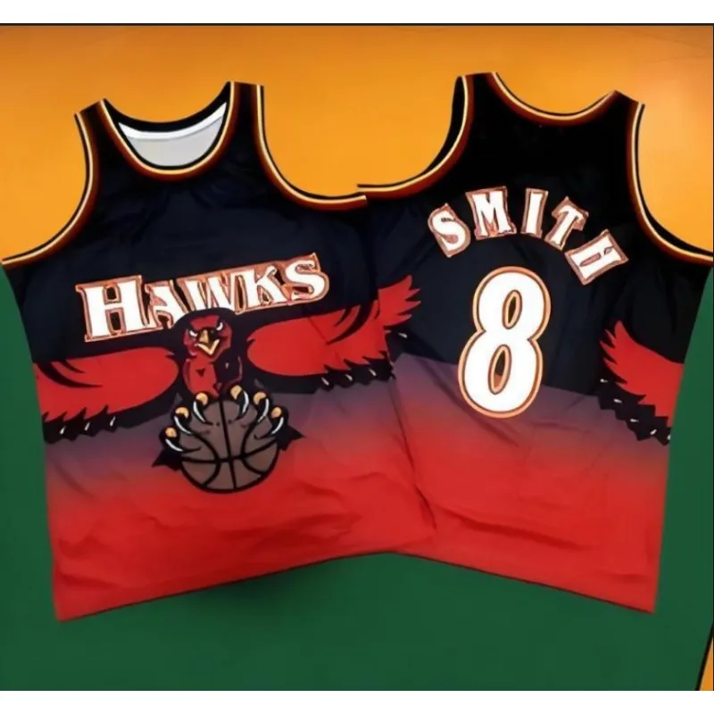 Dominic Wilkins 86/87 NBA Swingers jersey # 21 Steve Smith classic number to choose from retro Hawks players basketball jersey