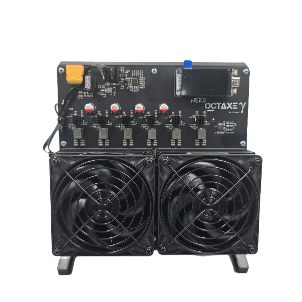 

NerdOCTAXE γ Rev3.1 12TH/s Solo Bitcoin Miner BM1370 ASIC 240W 20J TH с мощным радиатором и вентилятором, низким уровнем шума, для домашнего майнинга