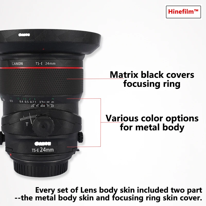 TS-E 24 F3.5 II Премиум наклейка для объектива для Canon TS-E 24 мм f/3.5L II наклейка для объектива защитная наклейка пленка для защиты от царапин