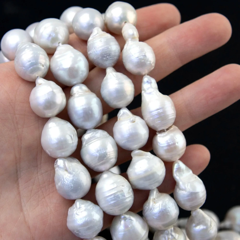 

13-15mm Baroque Fashion Natural Freshwater Pearl Threaded Beads Spacer Bead For Jewelry Making DIY Necklace Bracelets