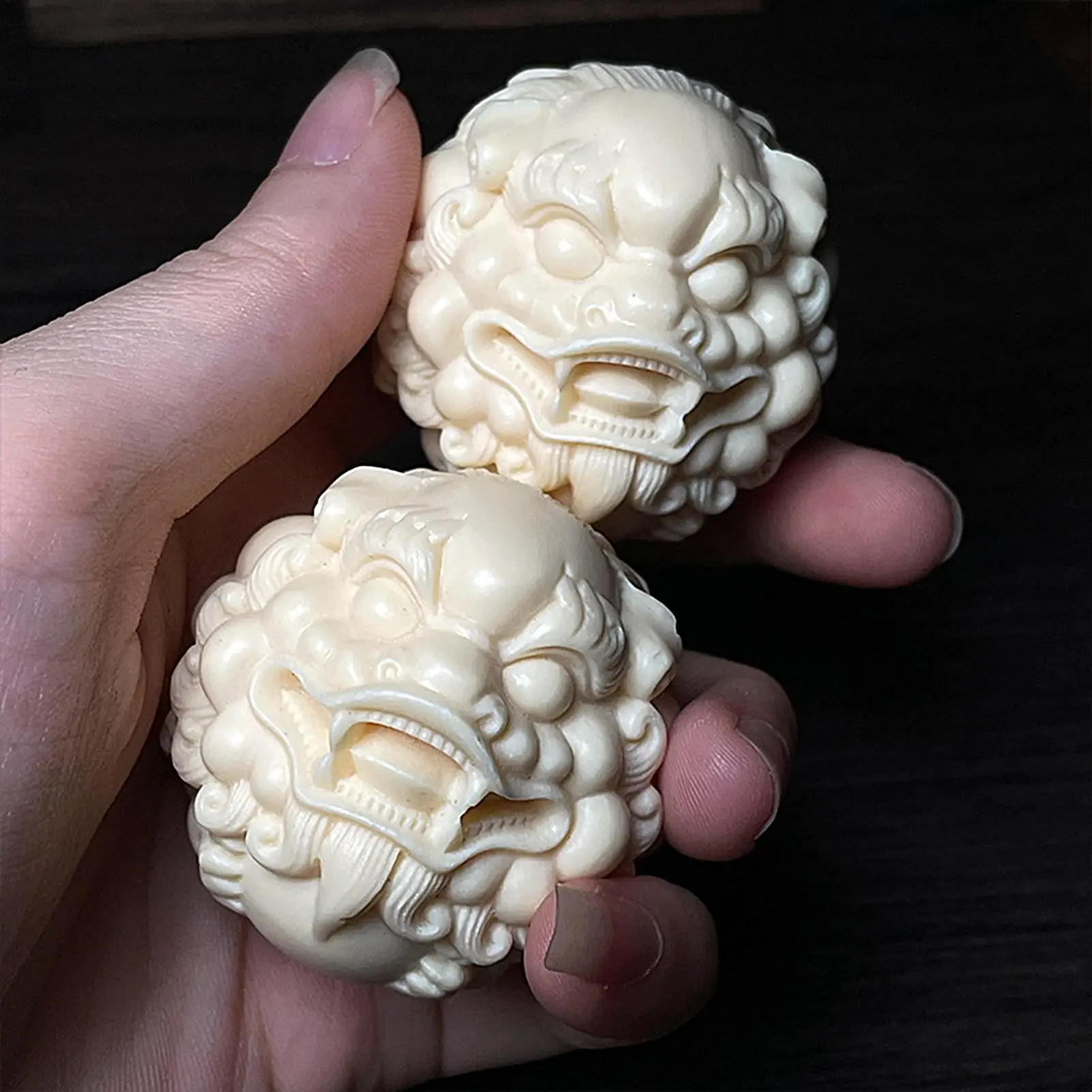 2 balles de Baoding en bois, pour massage des mains, exercices de santé, soulagement du stress, pour seniors, méditation à domicile
