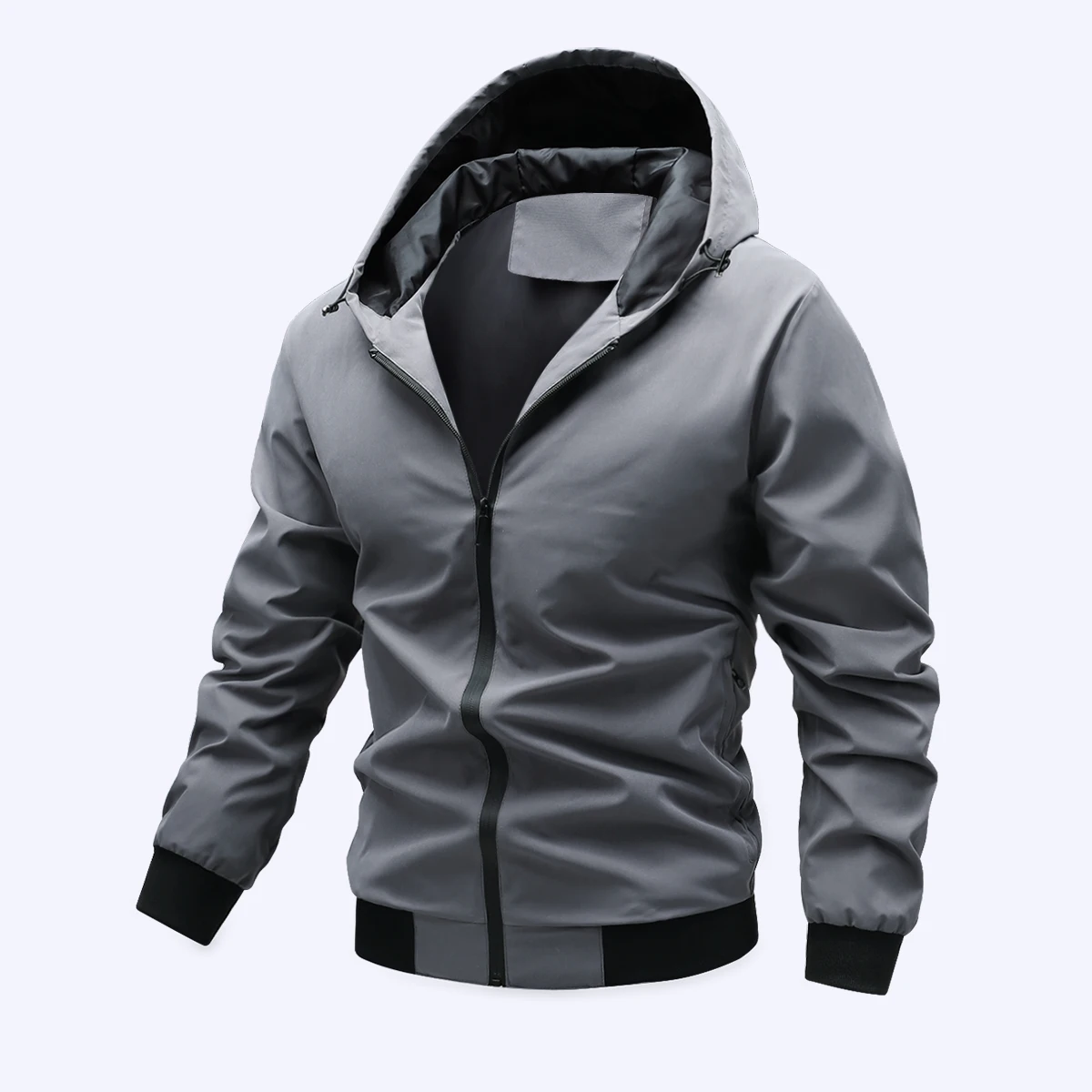 

Мужская повседневная куртка с капюшоном, осеннее пальто, свободная весенне-осенняя одежда, новинка 2024, модная мужская верхняя одежда