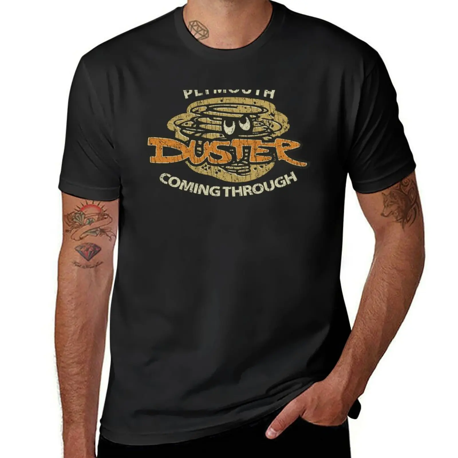 Plymouth Duster Coming Through 1970 T-Shirt Blouse hippie clothes animal prinfor boys quick drying workout shirts for men