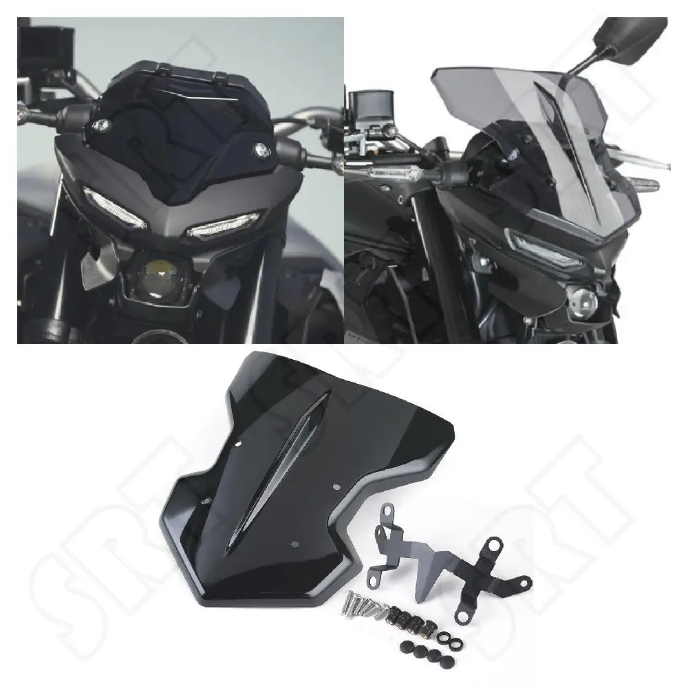 Fits for Yamaha MT03 MT25 MT 03 25 MT-03 MT-25 2020 2021 Motorcycle Windshield Front Windscreen Decorate Deflector Cover