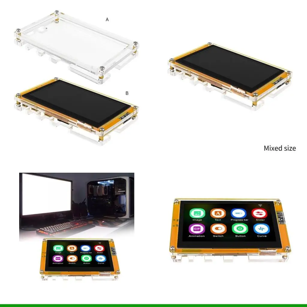

U55C Acrylic Case for Development Board 4.3Inch LVGL IPS Sreen Colorful Display