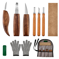 10Pcs Wood Carving Chisels Set Professional for Woodworking Comfortable Handle Wood Chisel Tools Set Sharpener Carving Knife