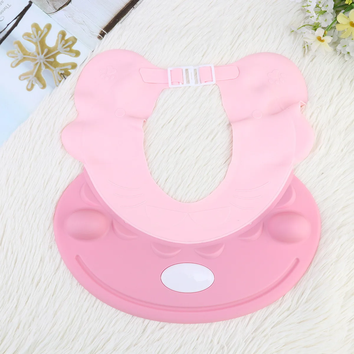 

Cute Baby Bath Hat with Water Resistant Design Adjustable Fit for Hair Washing and Haircut Protection Pink Baby Bath Hat