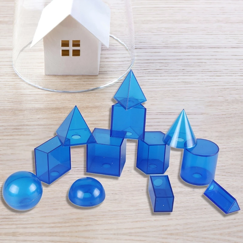 12pcs Geometric Model Disassemble Cube Cylinder Cone Toy Math Resources Learning Educational