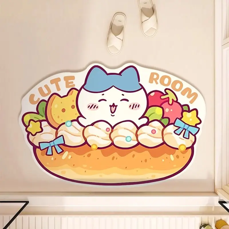 Cartoon Cute Chiikawa Diatom Mud Floor Mat Bathroom Water Absorbent Quick Drying Bathroom Non Slip Mat Bathroom Carpet Gift