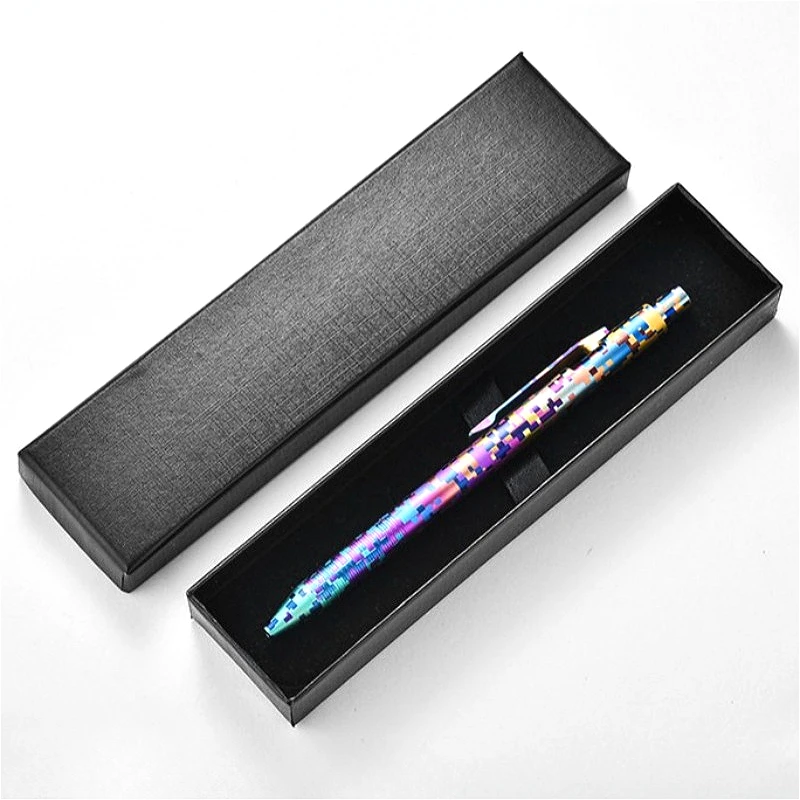 New Titanium Alloy BALAOYE Neutral Pen Black 0.5mm Refill Colorful Design Practice Business Stationery Writing Ballpoint Pens