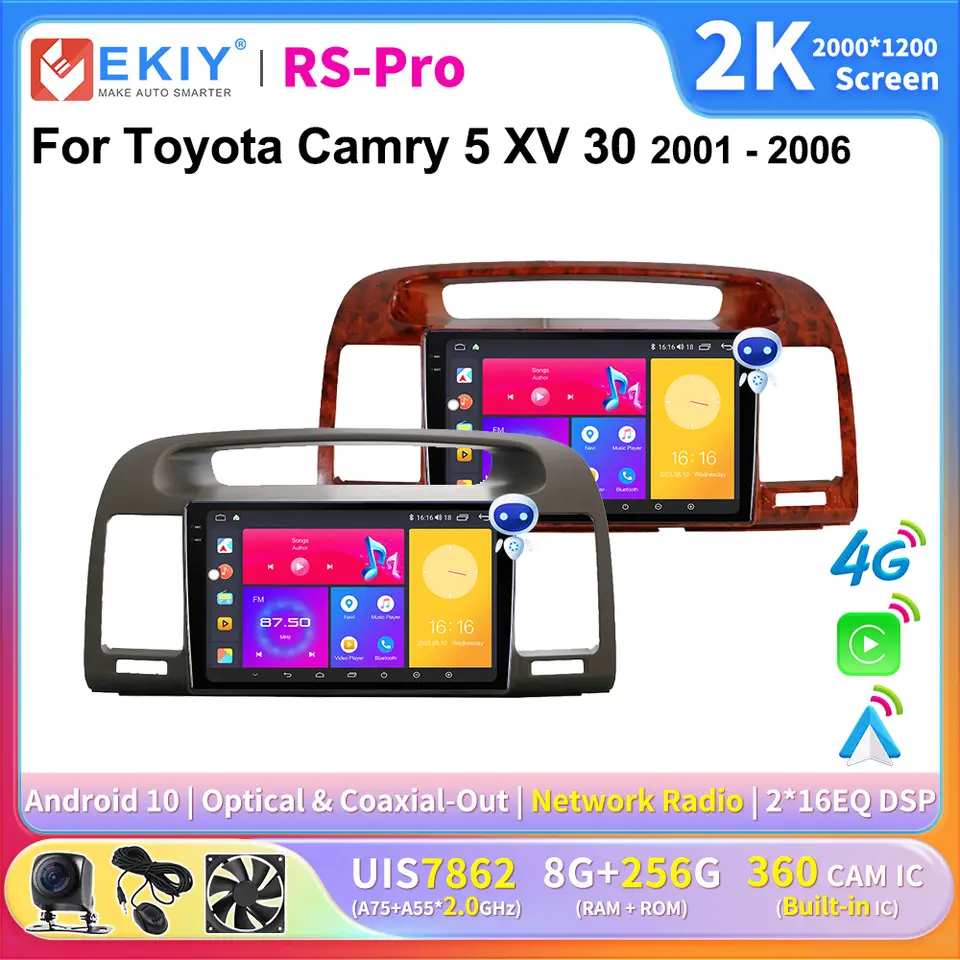 Ekiy Carplay Radio Gps Navigator For Toyota Camry 2K Screen Multi-Function