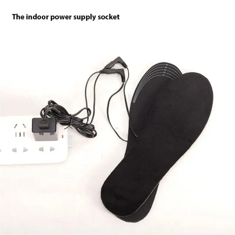 Rechargeable Electric Heated Insoles Adjustable Size Sock Pad Washable Heating Insoles Heating Foot Warmer for Hiking
