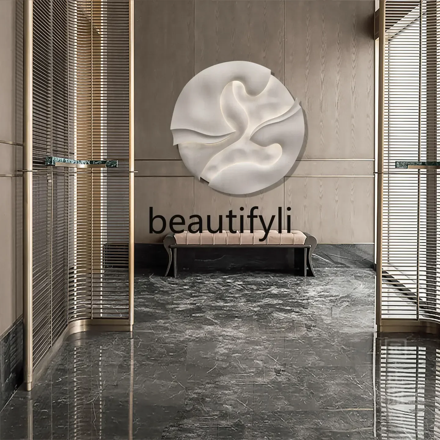New arrive  Light Luxury Living Room High-end Abstract Entrance Three-dimensional Decorative Painting Hallway Aisle Log Hanging