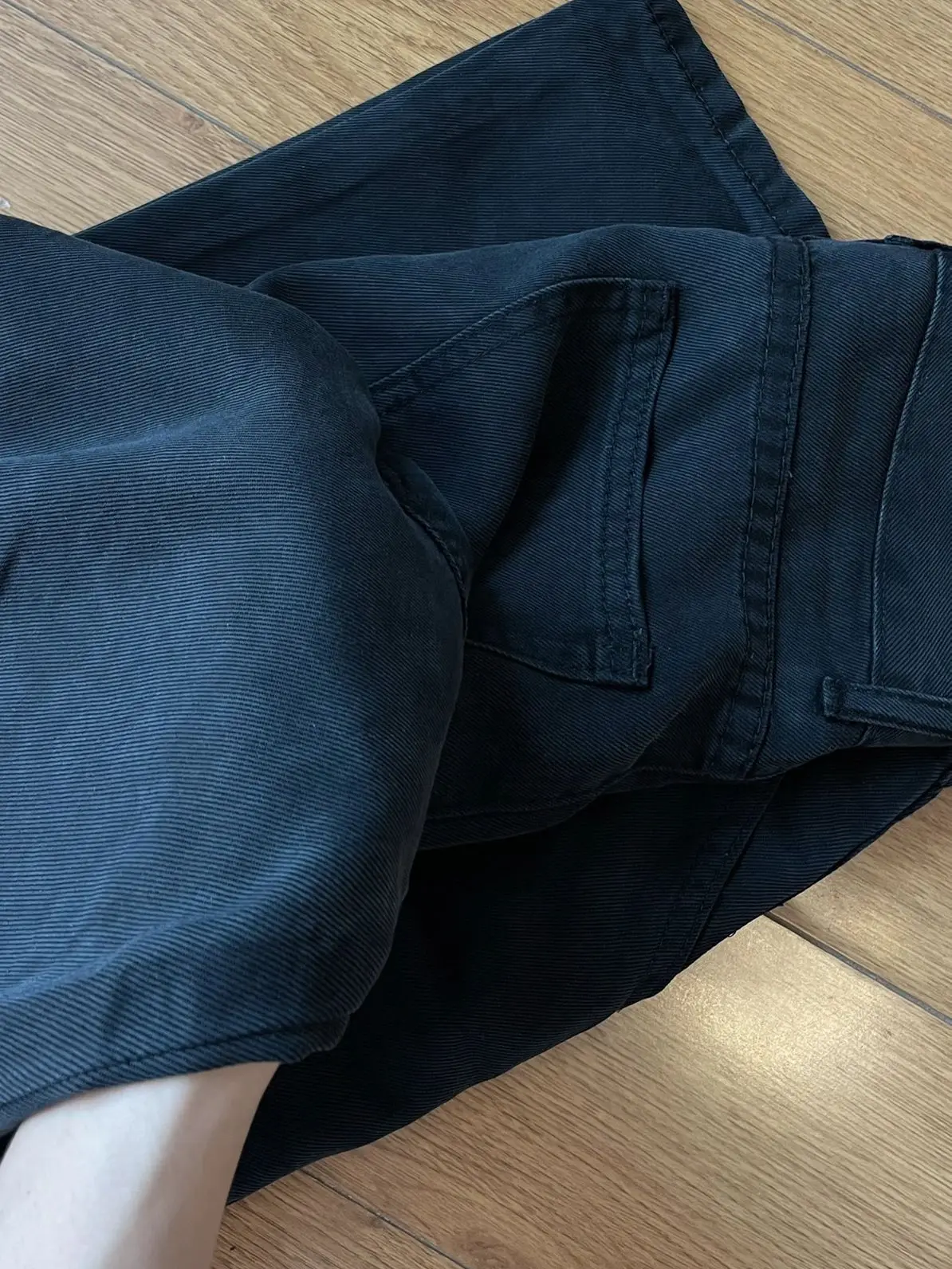Bla Seide Weiche Denim Jeans Frauen Sommer Dünne Eis Seide Hohe Taille Drapierte Gerade Bein Bodenlangen Breite Bein Hosen