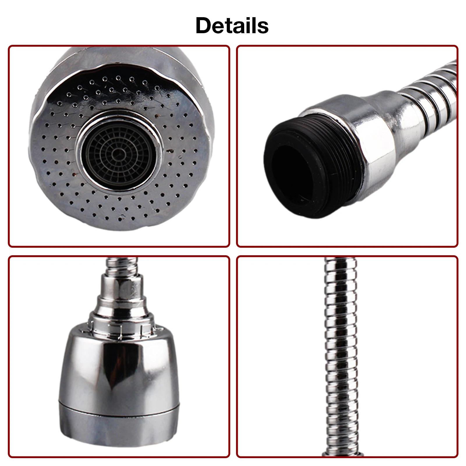 Ugello flessibile per rubinetto da 360 gradi 360 Lavello da cucina Aeratore Extender Rubinetto girevole Lavello Tubo flessibile Spruzzatore