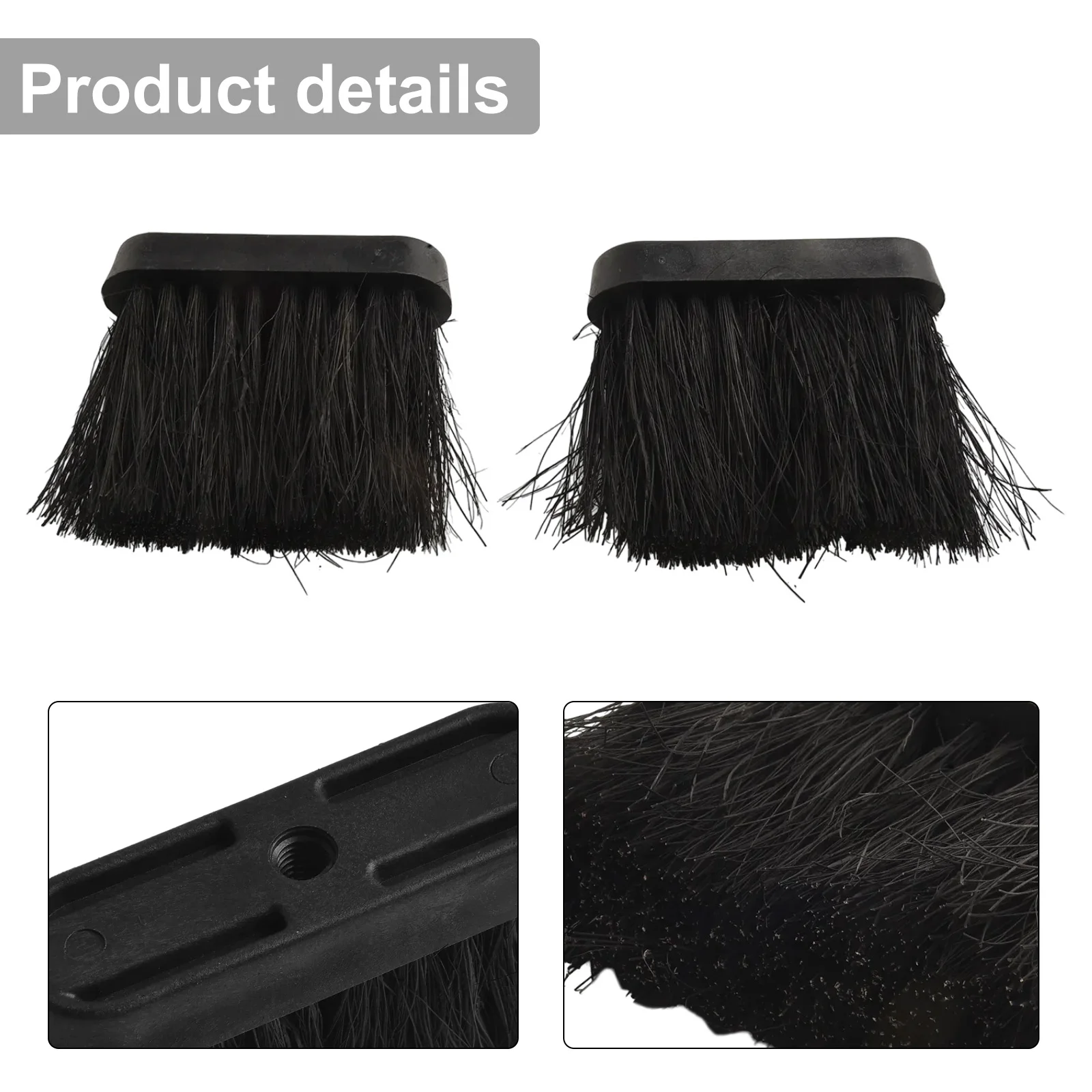 2Pcs Fireplace Brush Chimney Cleaner Spare Hearth Brush Head Refill Fireplaces Inner Wall Cleaning Brush Cleaner Chimneys