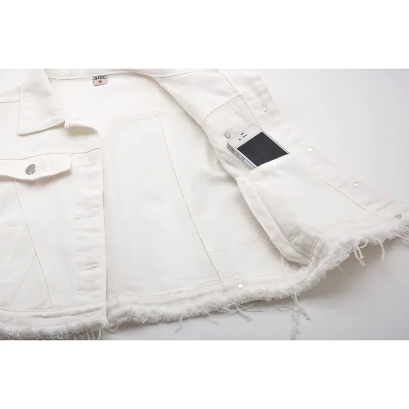 

Модный женский розовый, белый джинсовый жилет, жилет с заусенцами, весна-лето, свободная короткая куртка без рукавов, однотонные джинсовые жилеты, женские