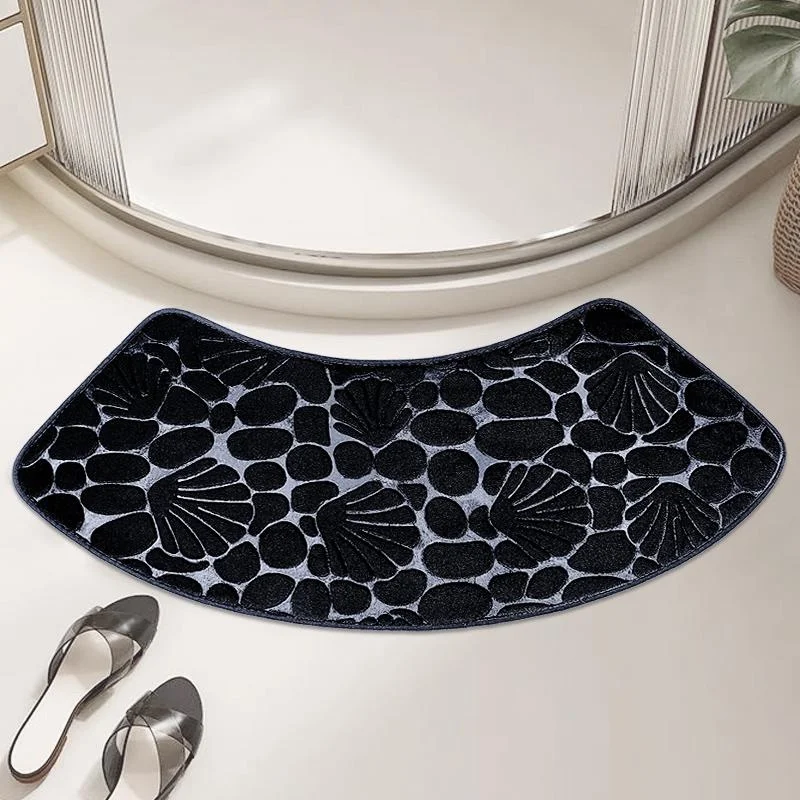 Shell U-shaped Bathroom Rugs–Memory Foam Bath Mat For Home,Non Slip Absorbent Velvet Floor Mat - Fast Drying Bath Mats