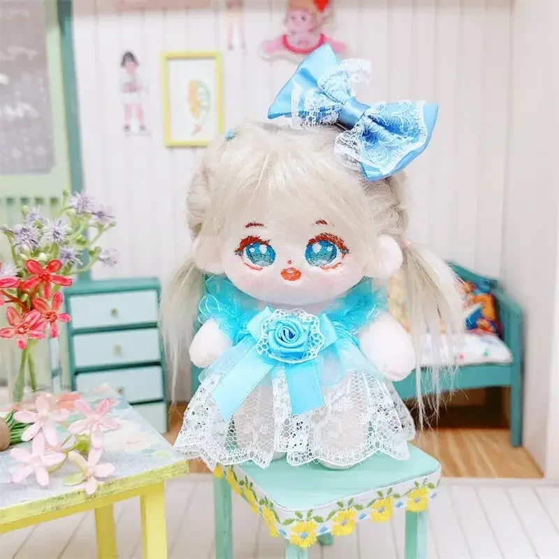 17cm Mini Plush Doll's Clothes Outfit Accessories for Korea Kpop Exo Labubu Idol Dolls Lace Strap Skirt Set Clothing Kid Gift