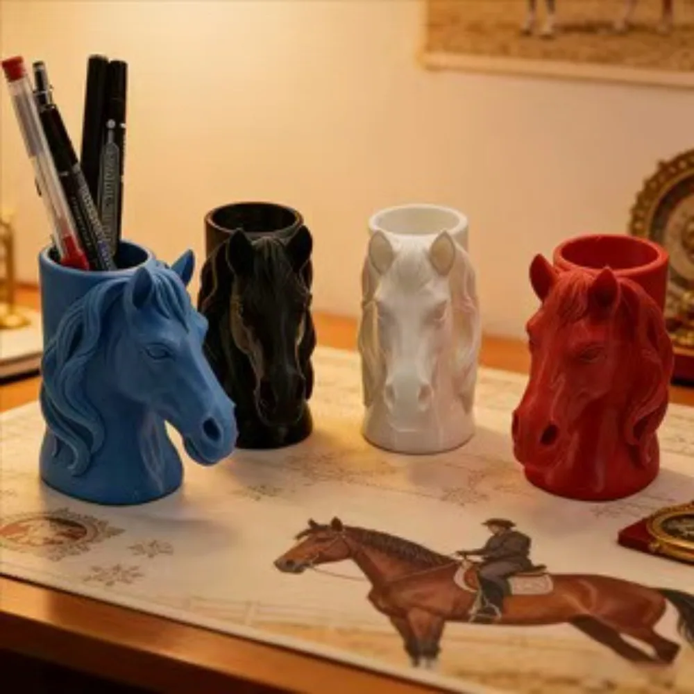 retro-3d-printed-horse-head-pen-holder-minimalist-zodiac-year-horse-office-desk-organizer-decor-gifts-for-horse-lovers-feng-shui
