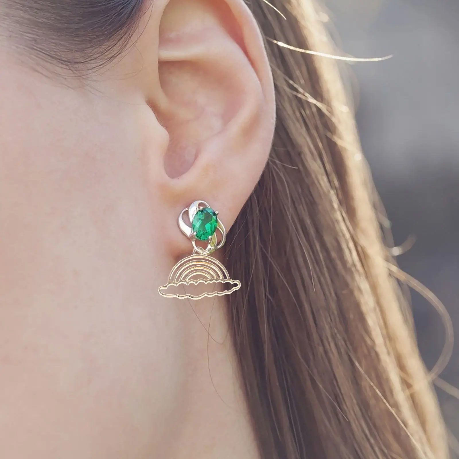 

10Pcs Rainbow Shape Open Metal Bezel Pendants for Resin Jewelry Making DIY Necklace Earring Bracelet Charms Jewelry Making