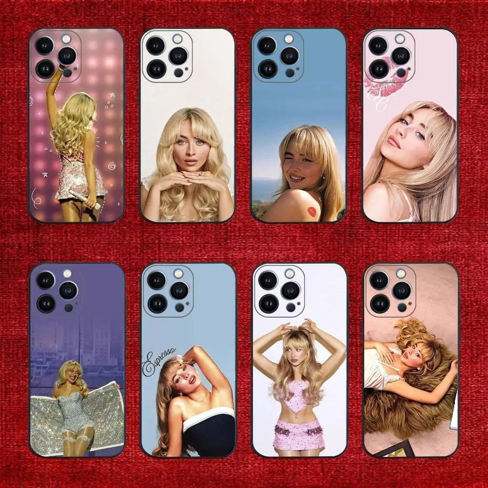 

Singer S-Sabrina C-Carpenter Phone Case For iPhone 16e,16,15,14,13,12,11,Pro,X,XS,Max,XR,Plus,Mini Soft Black Cover
