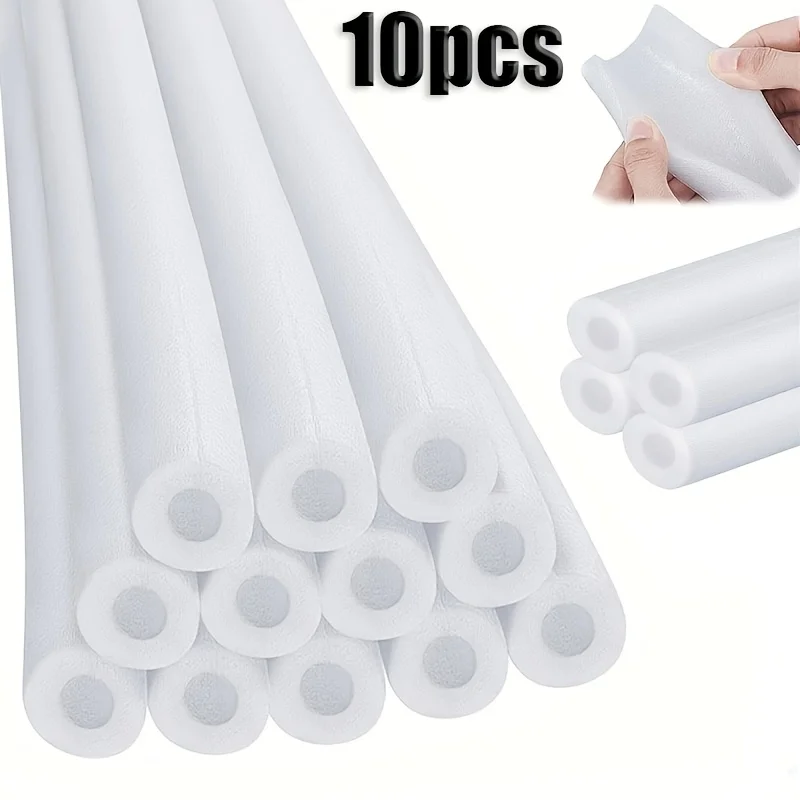 10pcs Foam Pipe Insulation Tubes for Freeze Protection Soft Sponge Covers for Water Pipes Outdoor Plumbing and Furniture Edge Pa