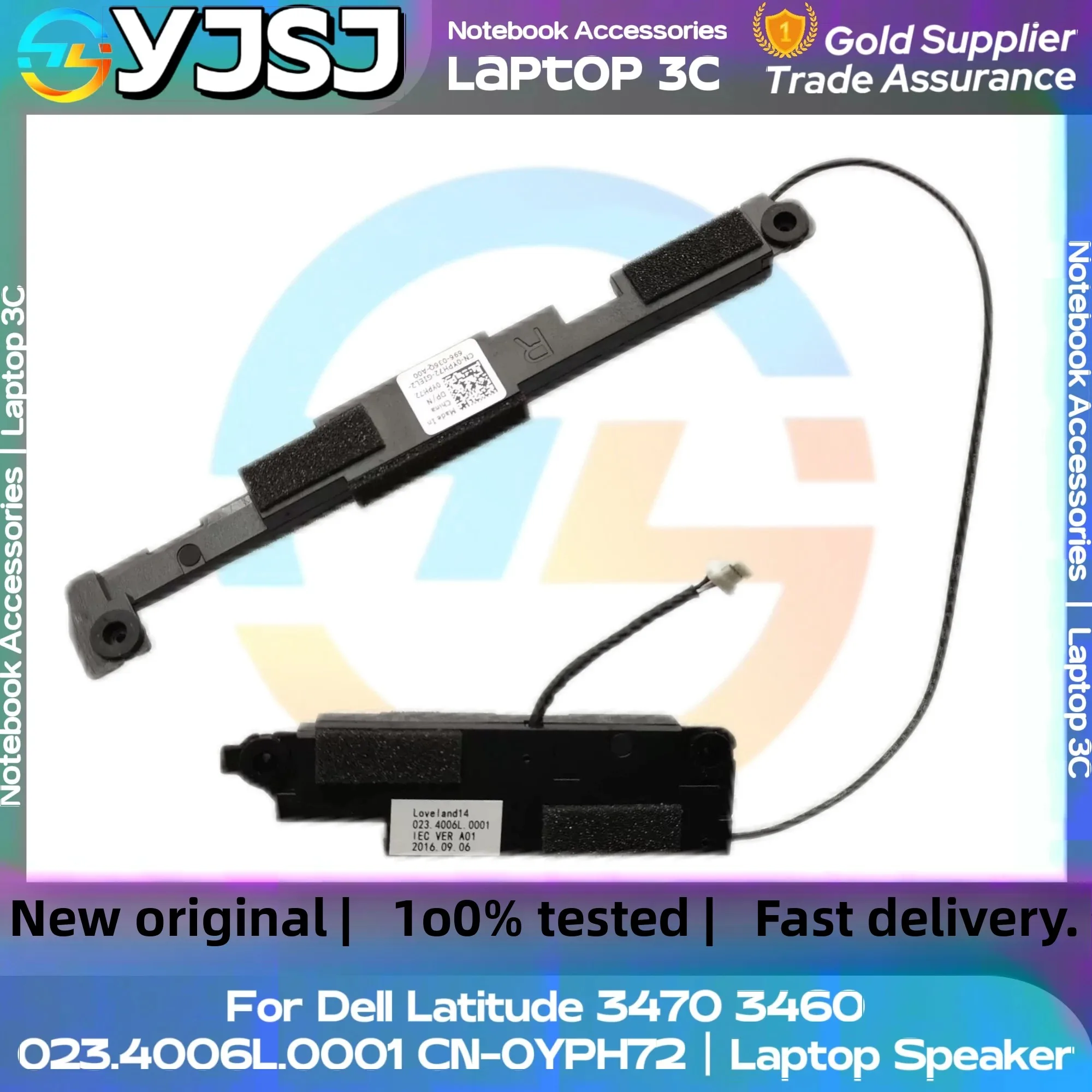 New Original Laptop Notebook Audio Speaker For Dell Latitude 3470 3460 built-in left and right speakers 023.4006L.0001 CN-0YPH72