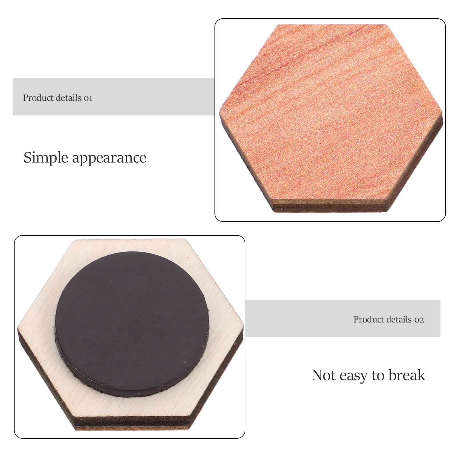 12Pcs Natural Wood Hexagonal Fridge Magnets Magnetic Refrigerator Stickers Cute Kitchen Accessories Office Decor Whiteboard