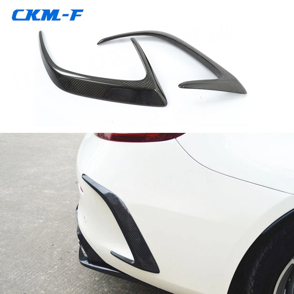 

Carbon Fiber Rear Bumper Trims Side Vents Spoiler for Mercedes Benz C Class W205 C63 AMG C200 260 300 Coupe 2015-2017 FRP Black