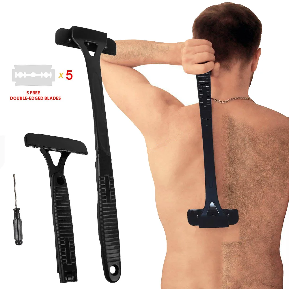 Razor Men Back Shaver Male Machine Hair Shaver Safety Long Handle Foldable Trimmer Body Leg Handle Removal Shaving Razor Tool