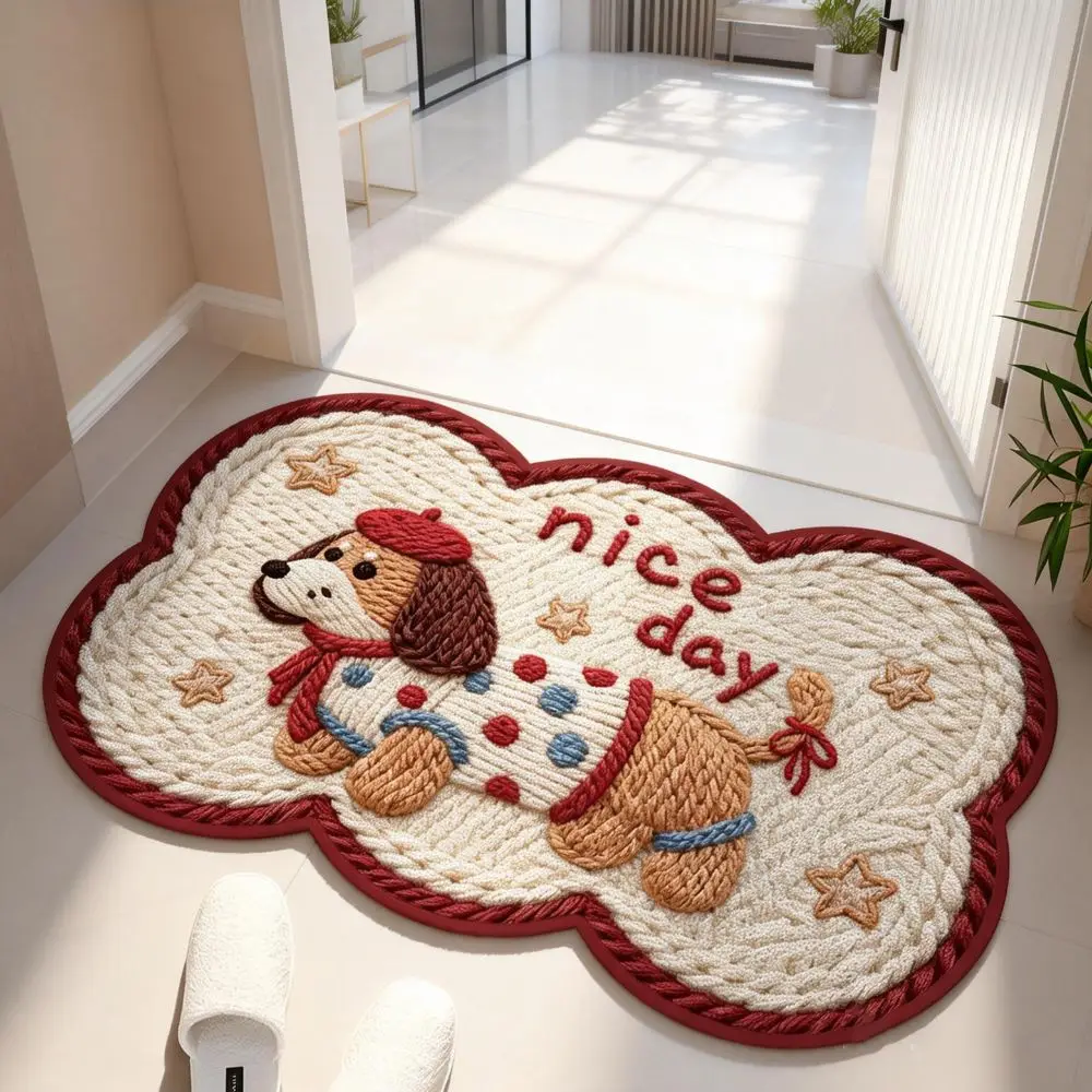 New 40*60cm Bath Mat Dirt-scraping Surface Non-slip Backing Doormat Non-slip Household Floor Protection Mat Home Decoration